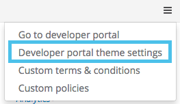 Theme settings panel with logo upload and color customization options